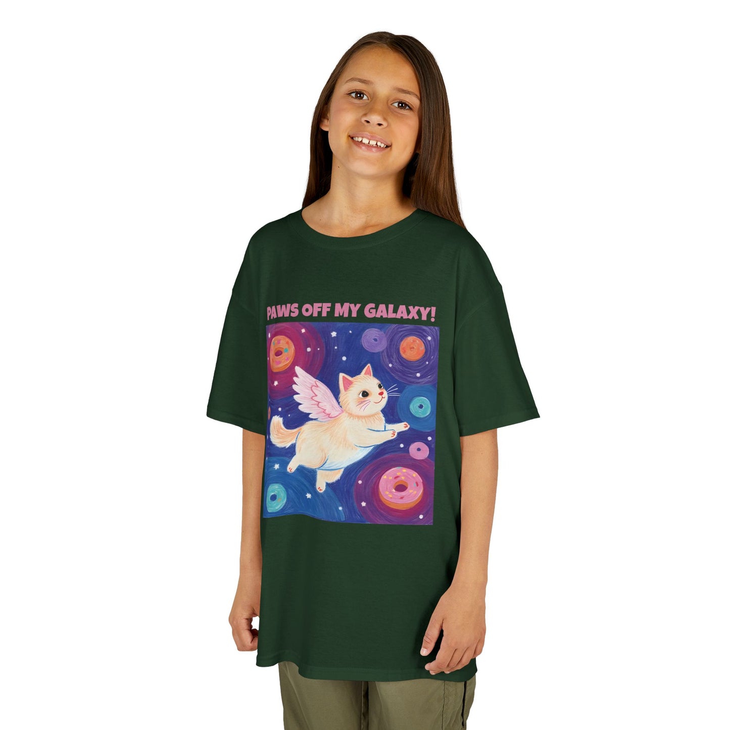 WORNWORD Kids Mid-Weight Tee - Cat Lovers "Paws Off My Galaxy!"