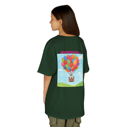 WORNWORD Kids Mid-Weight Tee - Floating Castle “Upside-Down = Right Side Fun!”