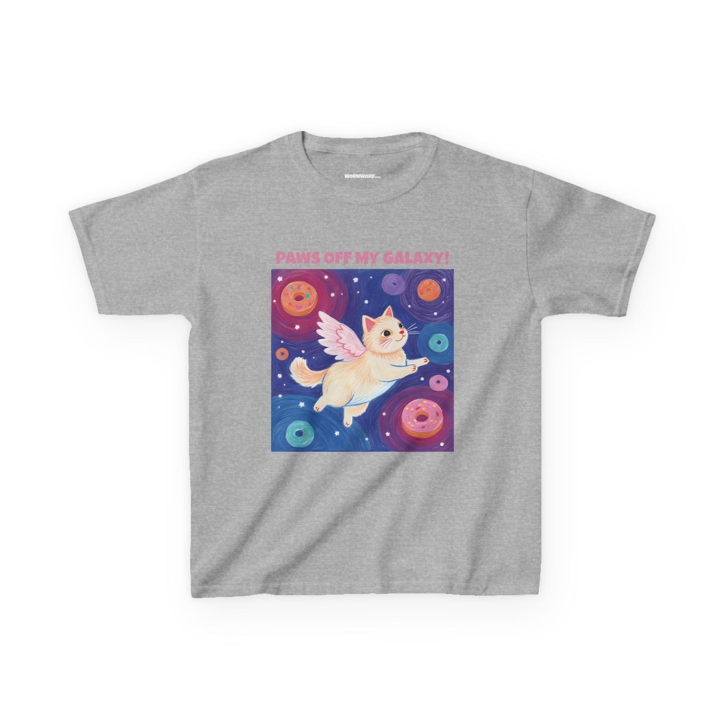 WORNWORD Kids Mid-Weight Tee - Cat Lovers "Paws Off My Galaxy!"