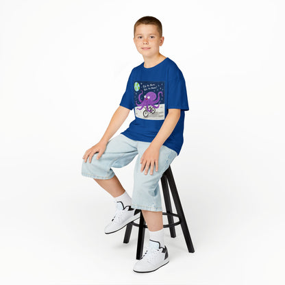 WORNWORD Kids Mid-Weight Tee - Octopus "Ride the Moon. Rule the Waves!"
