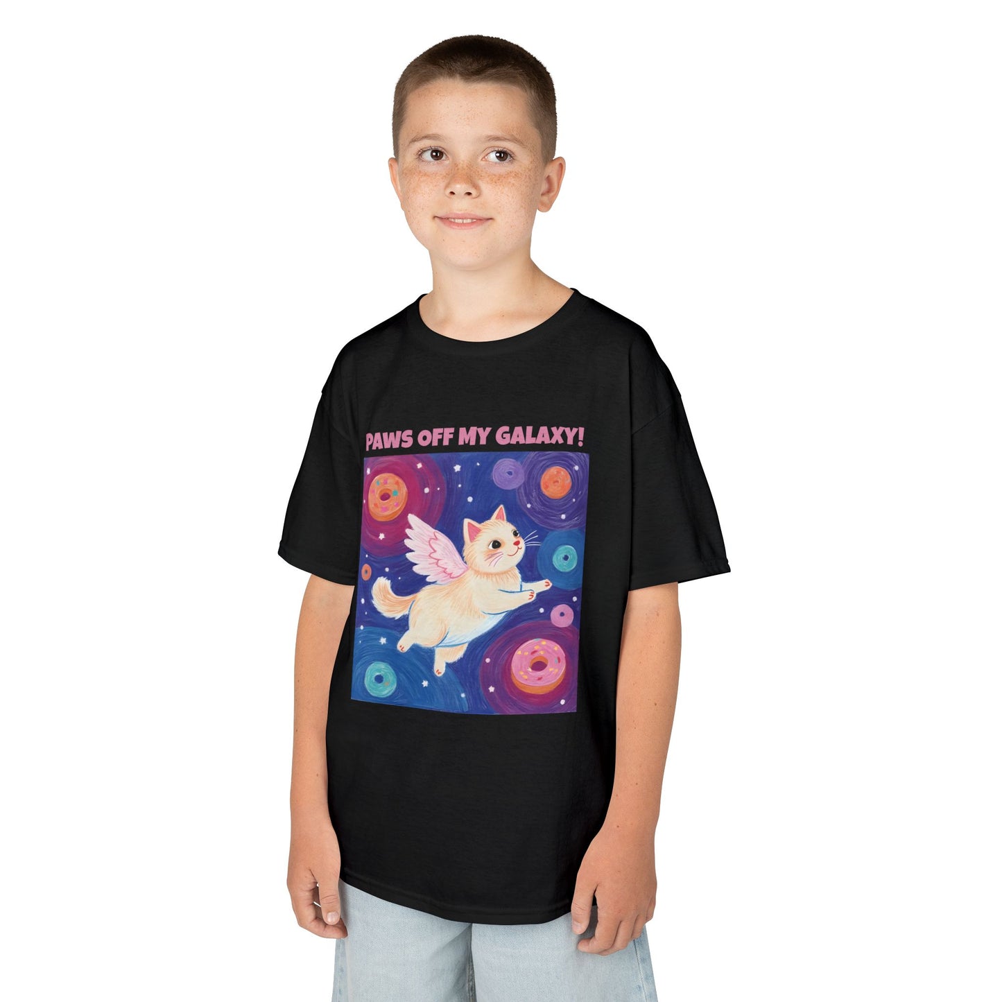 WORNWORD Kids Mid-Weight Tee - Cat Lovers "Paws Off My Galaxy!"