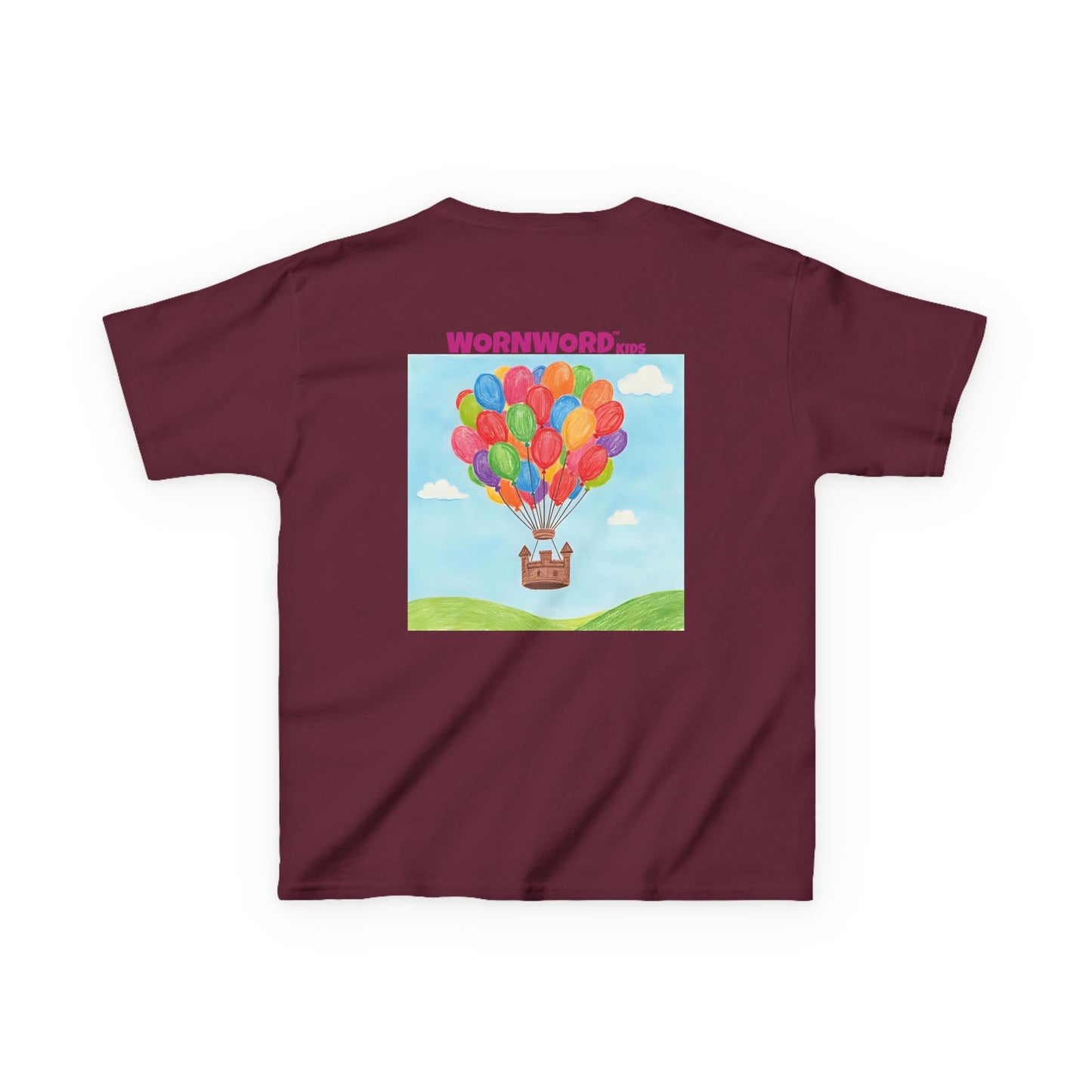 WORNWORD Kids Mid-Weight Tee - Floating Castle “Upside-Down = Right Side Fun!”