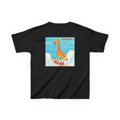 WORNWORD Kids Mid-Weight Tee - Giraffe "Roll High. Dream Bright!"