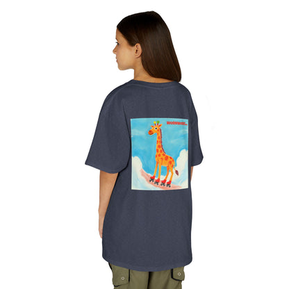 WORNWORD Kids Mid-Weight Tee - Giraffe "Roll High. Dream Bright!"