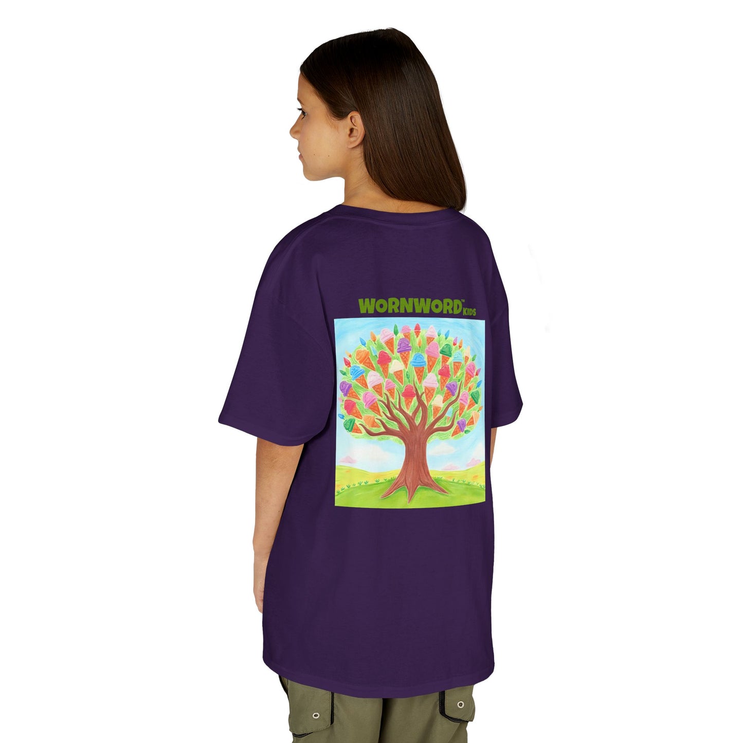 WORNWORD Kids Mid-Weight Tee - Ice-Cream Tree “Sweet Dreams Grow Here!”