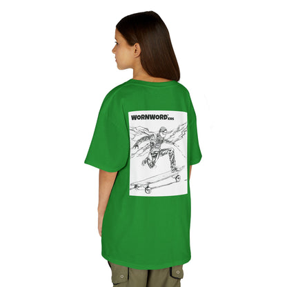 WORNWORD Kids™ Youth Mid-Weight Tee - Lightning Bolt "Charged Up and Rolling!"