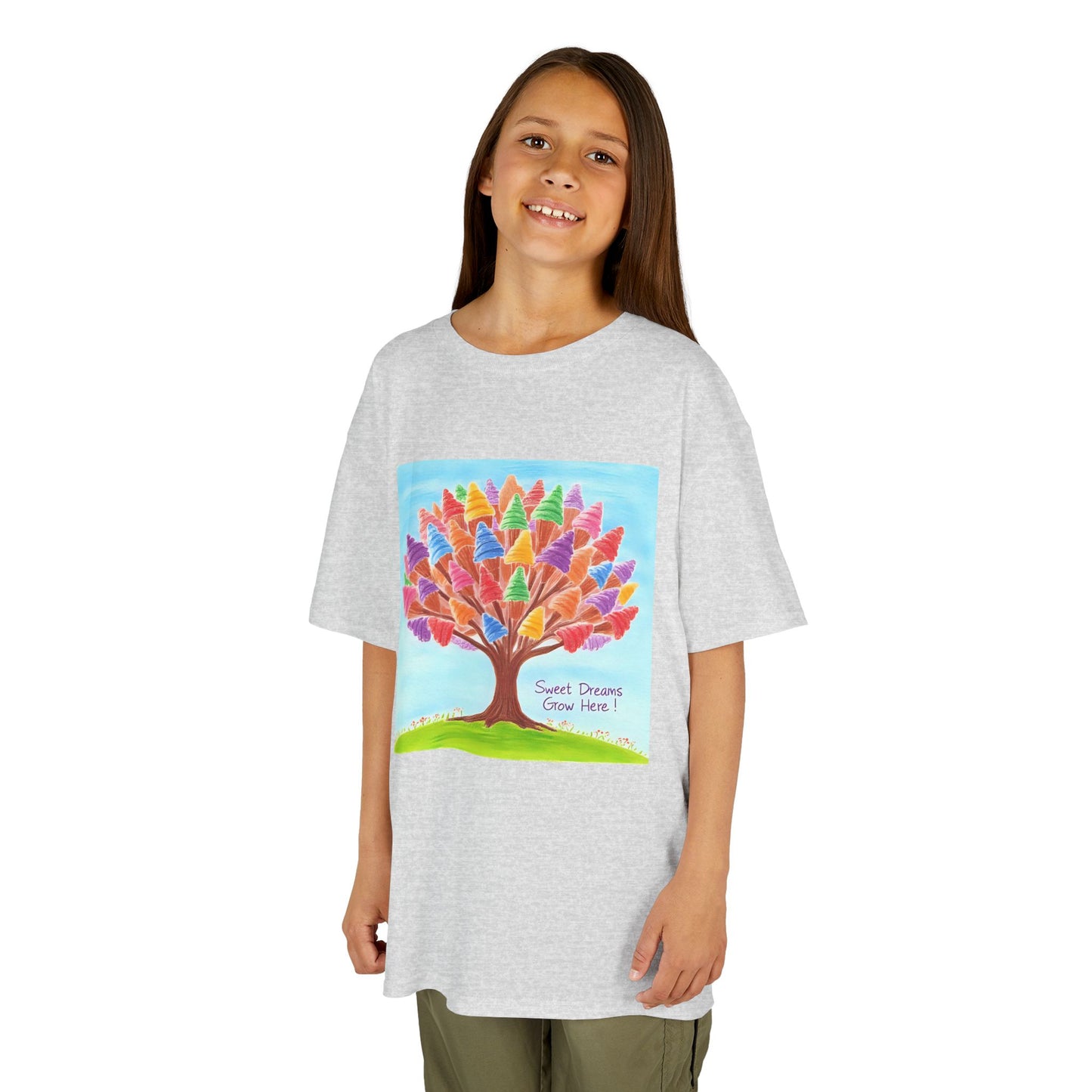 WORNWORD Kids Mid-Weight Tee - Ice-Cream Tree “Sweet Dreams Grow Here!”