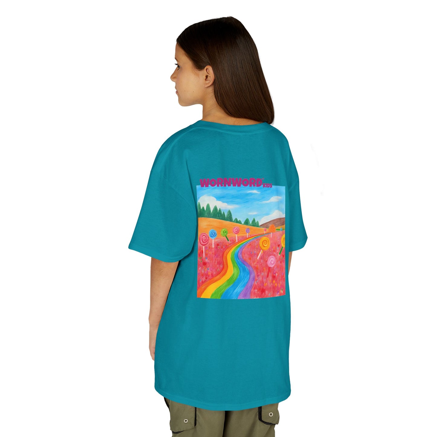 WORNWORD Kids Mid-Weight Tee - Rainbow Road “Follow the Candy Path!”