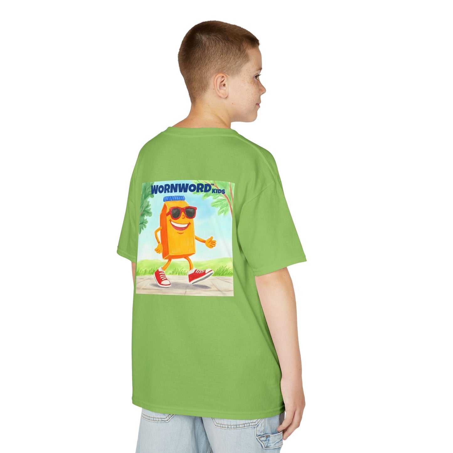WORNWORD Kids Mid-Weight Tee - Walking Juice Box “Sip Happens. Keep Rollin’!