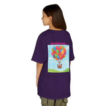 WORNWORD Kids Mid-Weight Tee - Floating Castle “Upside-Down = Right Side Fun!”