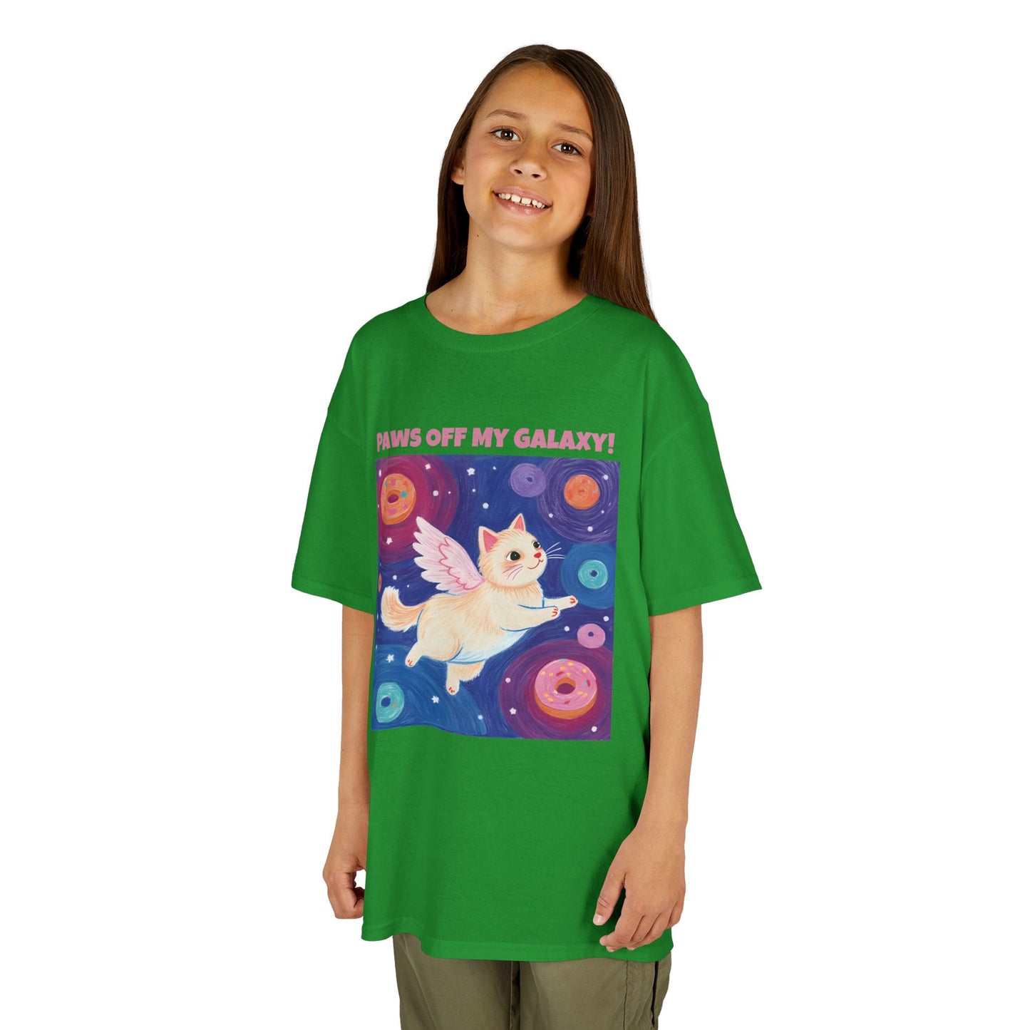 WORNWORD Kids Mid-Weight Tee - Cat Lovers "Paws Off My Galaxy!"