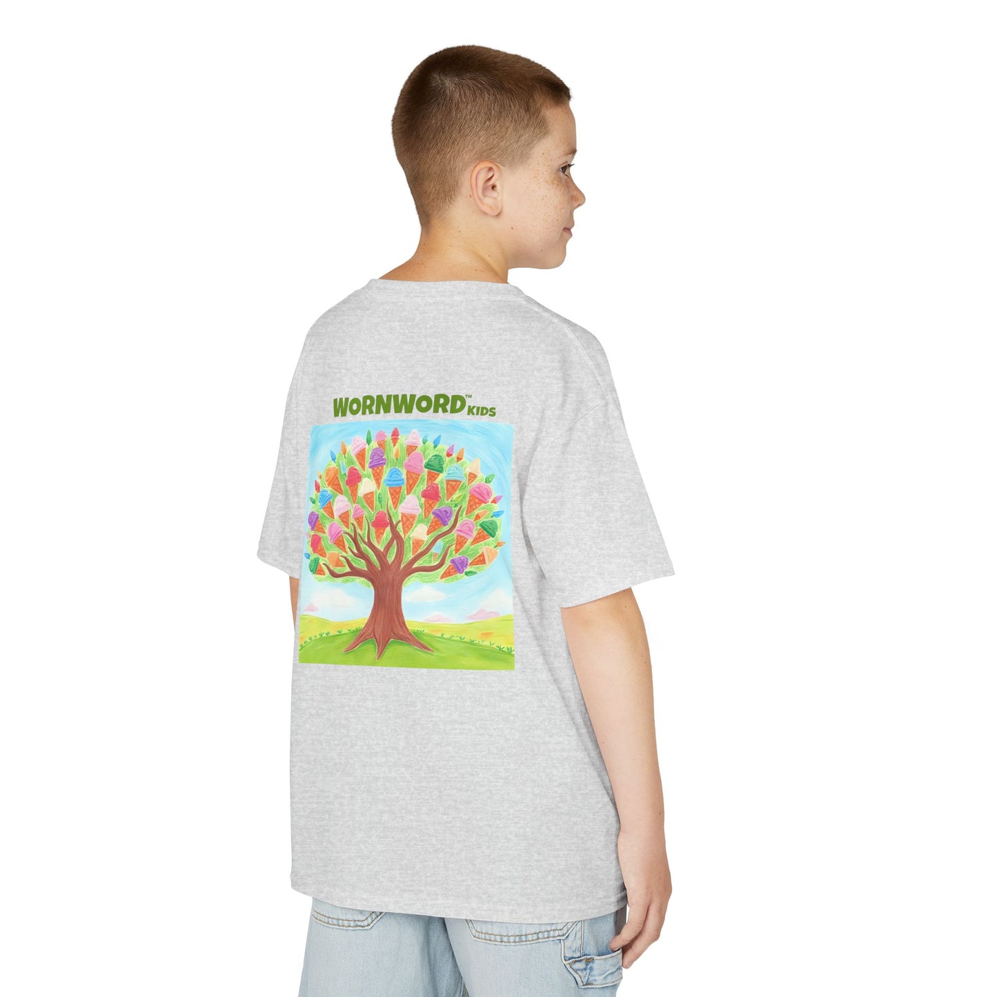 WORNWORD Kids Mid-Weight Tee - Ice-Cream Tree “Sweet Dreams Grow Here!”