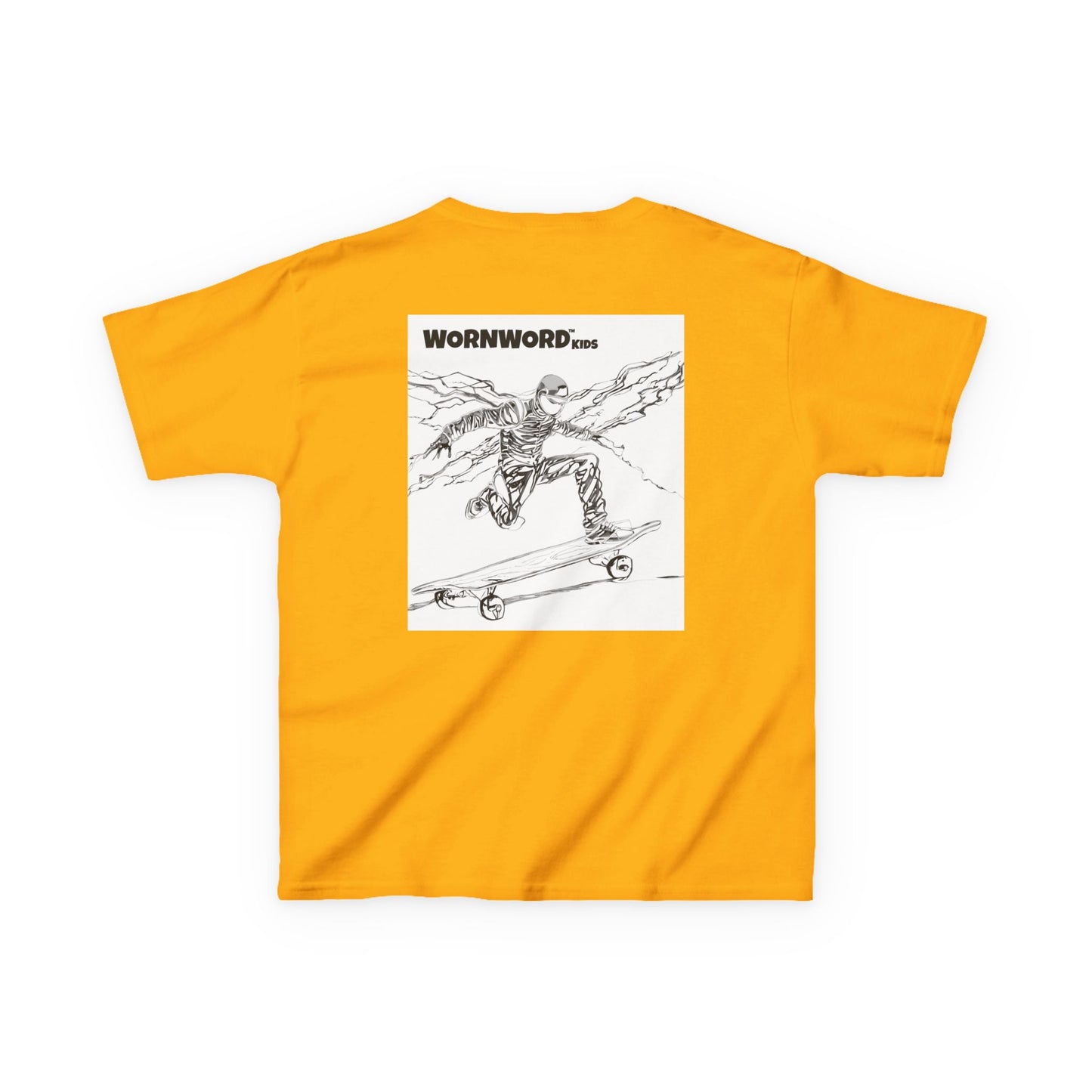 WORNWORD Kids™ Youth Mid-Weight Tee - Lightning Bolt "Charged Up and Rolling!"