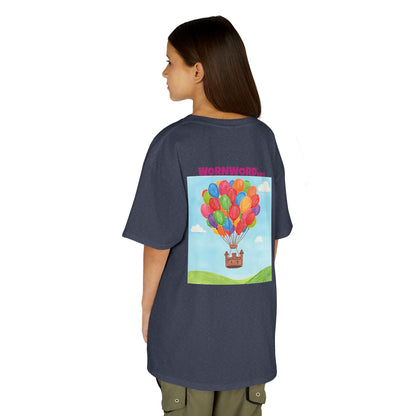 WORNWORD Kids Mid-Weight Tee - Floating Castle “Upside-Down = Right Side Fun!”