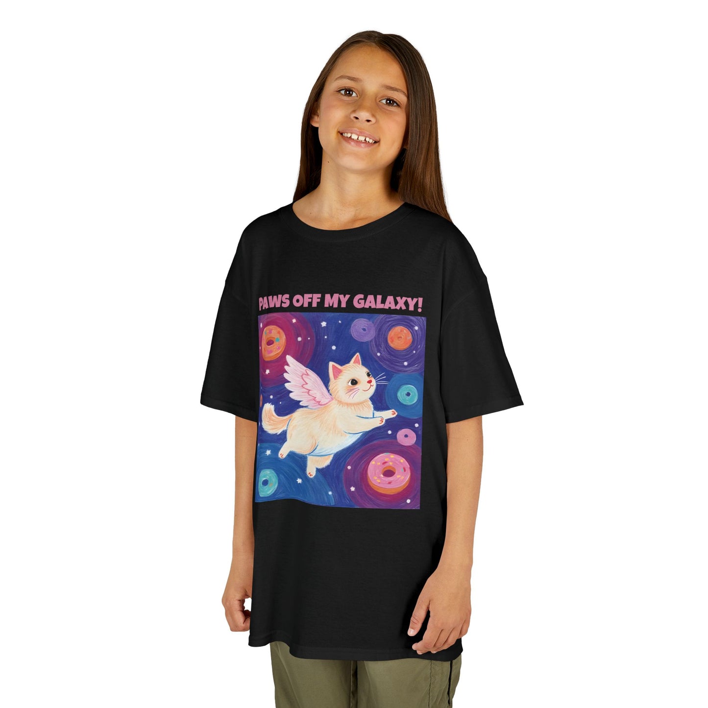 WORNWORD Kids Mid-Weight Tee - Cat Lovers "Paws Off My Galaxy!"