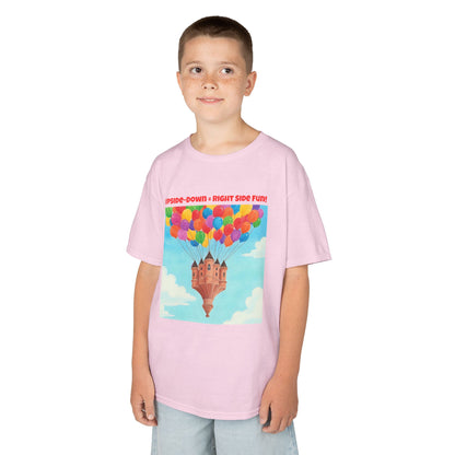 WORNWORD Kids Mid-Weight Tee - Floating Castle “Upside-Down = Right Side Fun!”