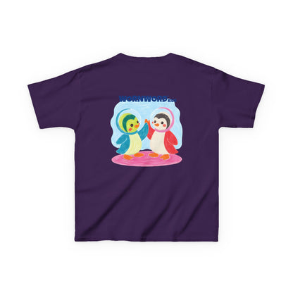 WORNWORD Kids Mid-Weight Tee - Penguin "Space Buddies Forever!"