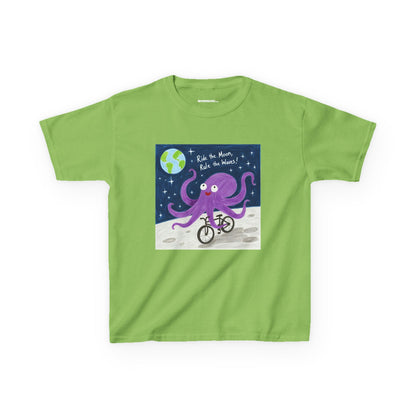 WORNWORD Kids Mid-Weight Tee - Octopus "Ride the Moon. Rule the Waves!"