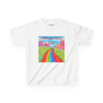 WORNWORD Kids Mid-Weight Tee - Rainbow Road “Follow the Candy Path!”