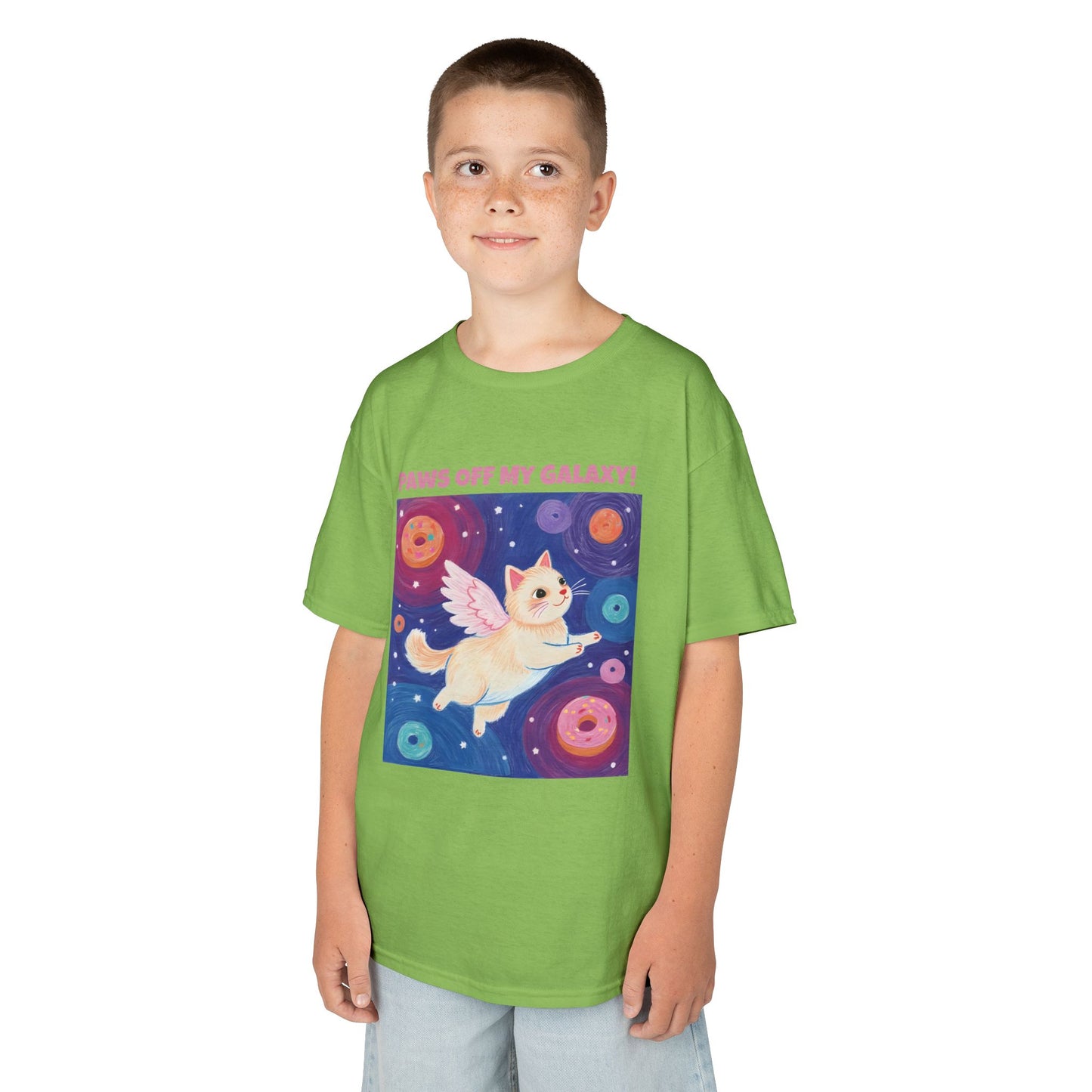 WORNWORD Kids Mid-Weight Tee - Cat Lovers "Paws Off My Galaxy!"