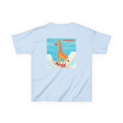 WORNWORD Kids Mid-Weight Tee - Giraffe "Roll High. Dream Bright!"