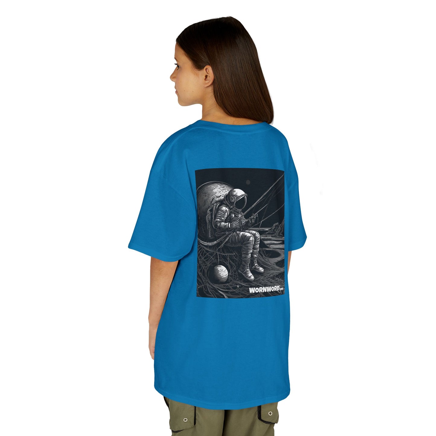 WORNWORD Kids™ Youth Mid-Weight Tee - Astronaut "Hooked on the Universe!