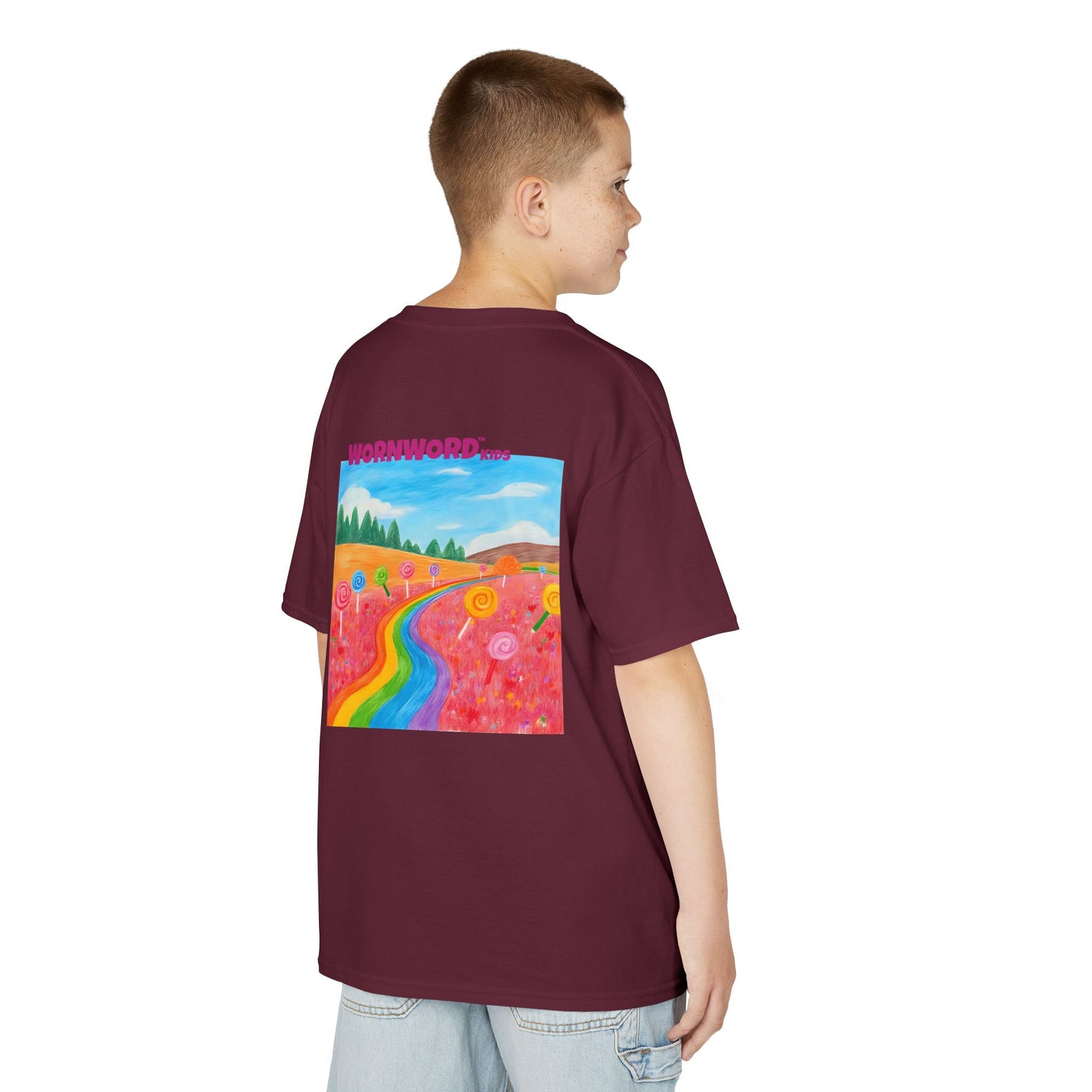 WORNWORD Kids Mid-Weight Tee - Rainbow Road “Follow the Candy Path!”