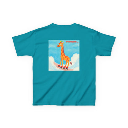 WORNWORD Kids Mid-Weight Tee - Giraffe "Roll High. Dream Bright!"