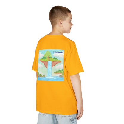 WORNWORD Kids Mid-Weight Tee - Waterfall Islands “Sky’s the Splash Limit!”