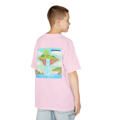 WORNWORD Kids Mid-Weight Tee - Waterfall Islands “Sky’s the Splash Limit!”
