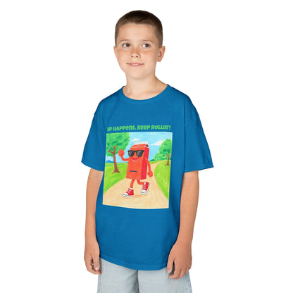 WORNWORD Kids Mid-Weight Tee - Walking Juice Box “Sip Happens. Keep Rollin’!