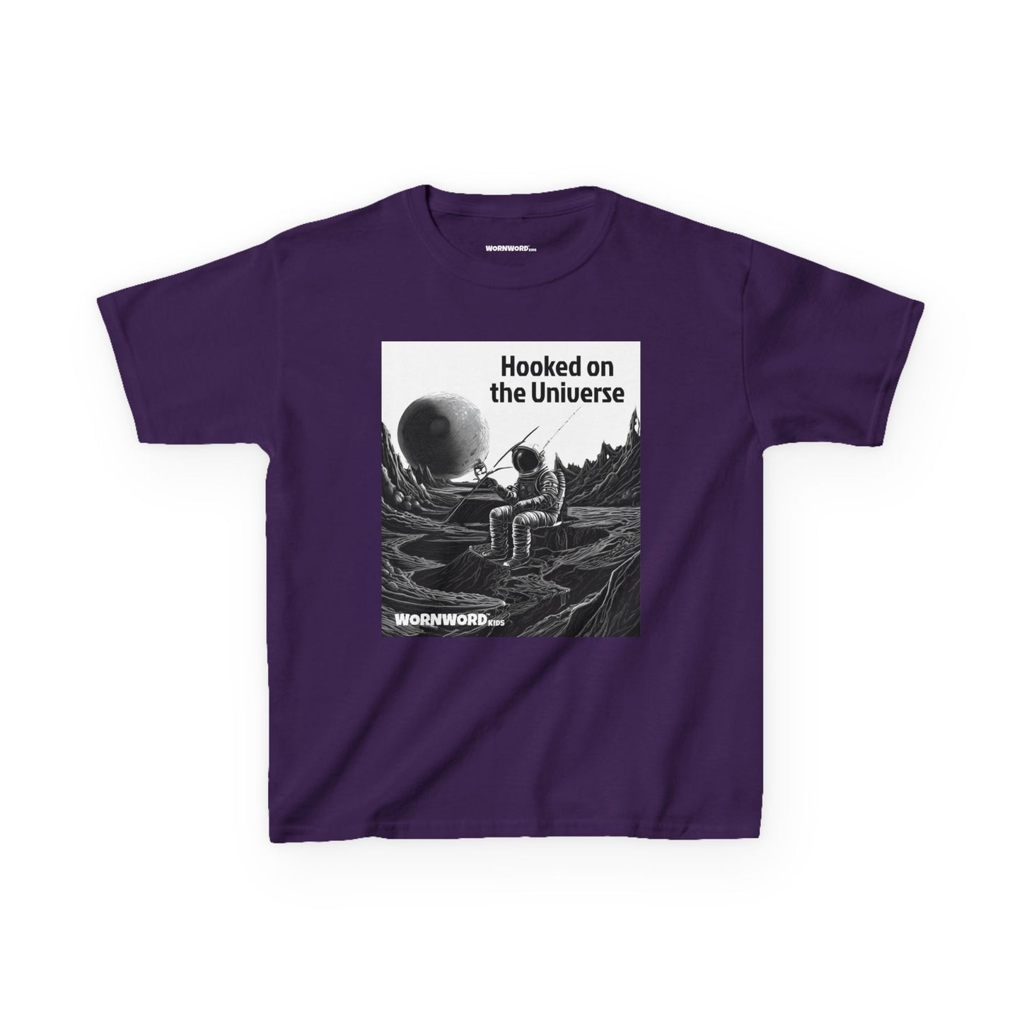 WORNWORD Kids™ Youth Mid-Weight Tee - Astronaut "Hooked on the Universe!