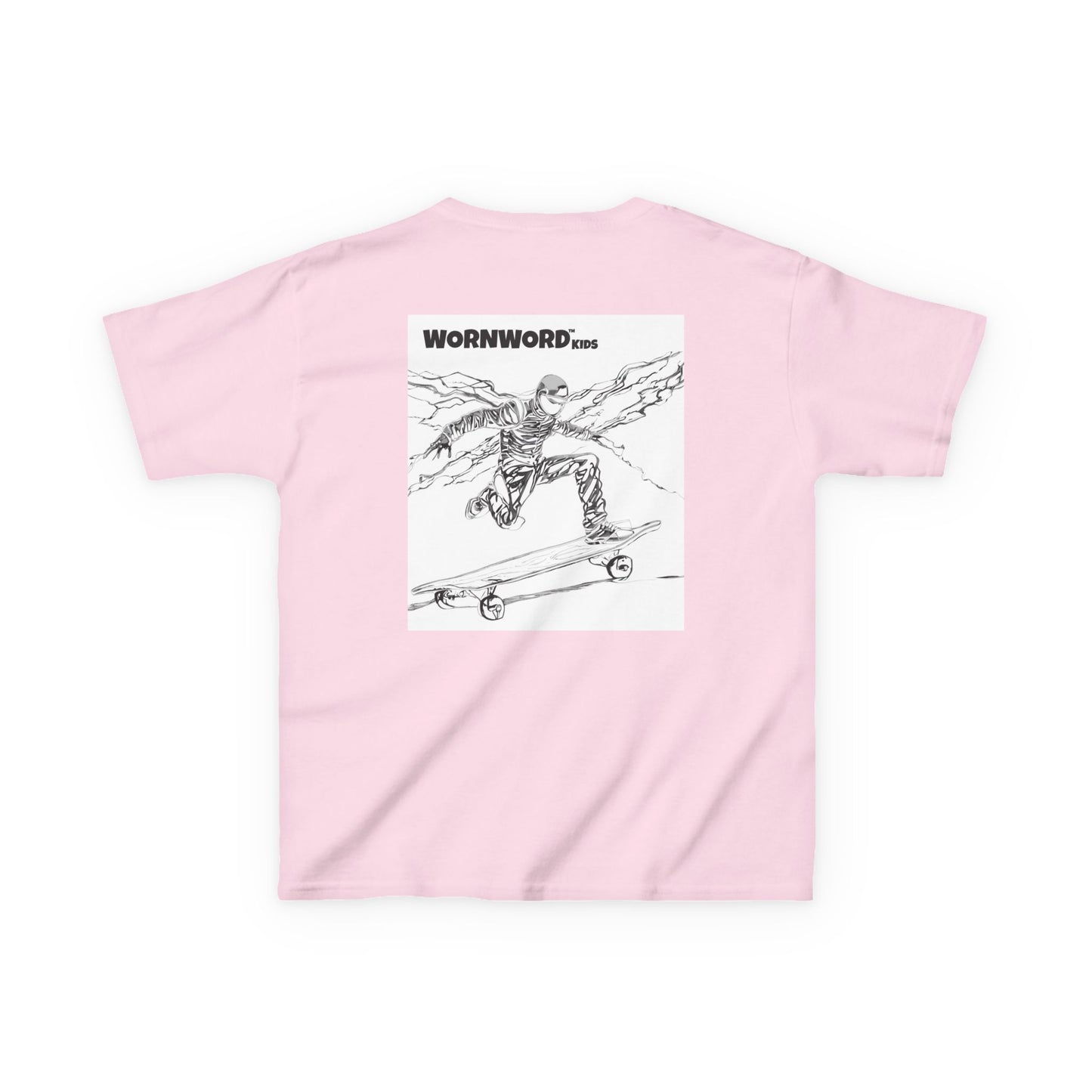 WORNWORD Kids™ Youth Mid-Weight Tee - Lightning Bolt "Charged Up and Rolling!"