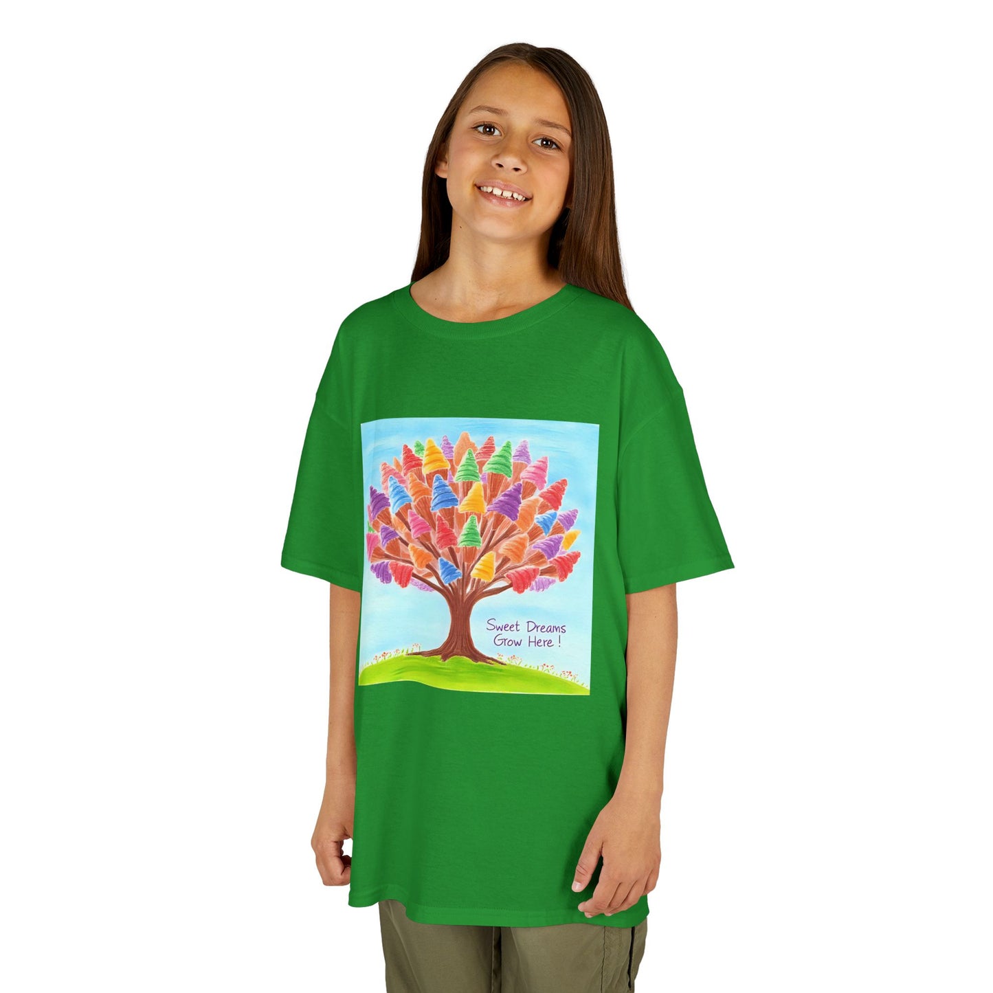 WORNWORD Kids Mid-Weight Tee - Ice-Cream Tree “Sweet Dreams Grow Here!”