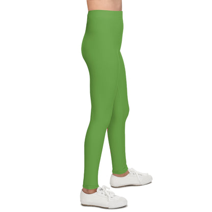 WORNWORD Kids™ ColorVibeZ™ Youth Leggings - Green with Red Script