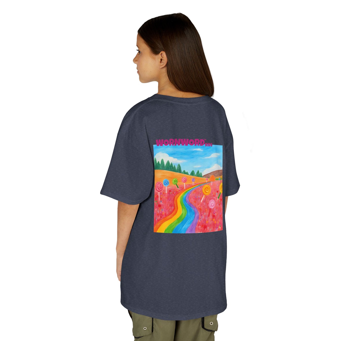 WORNWORD Kids Mid-Weight Tee - Rainbow Road “Follow the Candy Path!”
