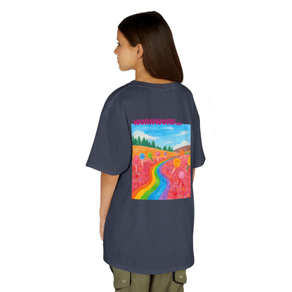 WORNWORD Kids Mid-Weight Tee - Rainbow Road “Follow the Candy Path!”