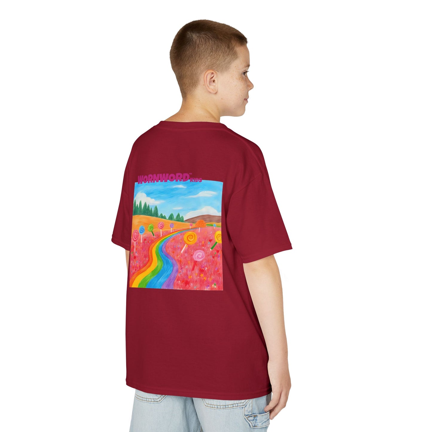 WORNWORD Kids Mid-Weight Tee - Rainbow Road “Follow the Candy Path!”