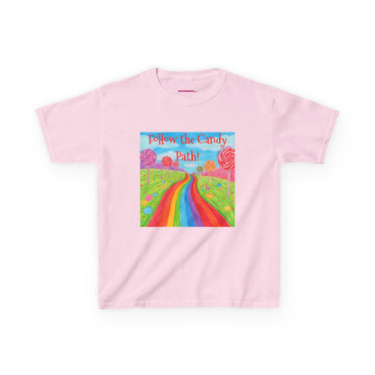 WORNWORD Kids Mid-Weight Tee - Rainbow Road “Follow the Candy Path!”