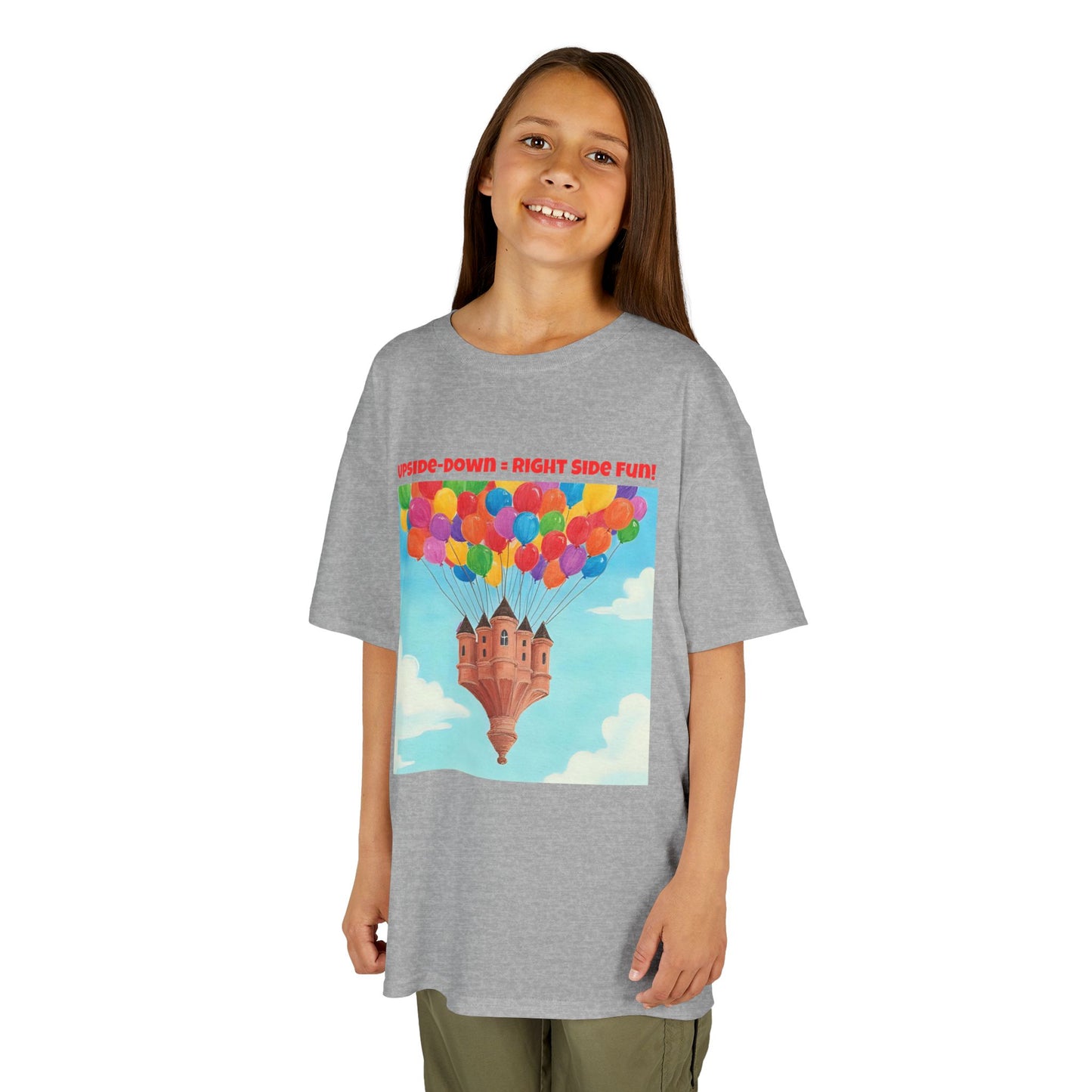 WORNWORD Kids Mid-Weight Tee - Floating Castle “Upside-Down = Right Side Fun!”