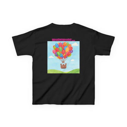 WORNWORD Kids Mid-Weight Tee - Floating Castle “Upside-Down = Right Side Fun!”