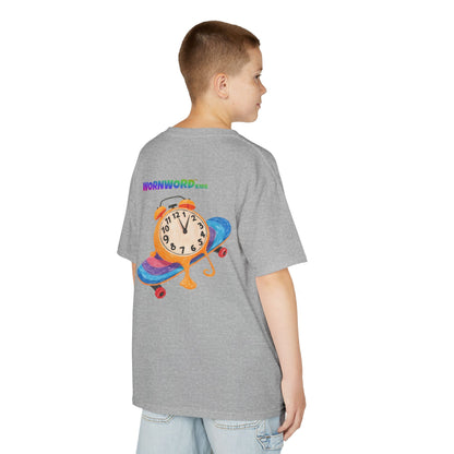 WORNWORD Kids Mid-Weight Tee - Melting Clock “Skate Through Time!”