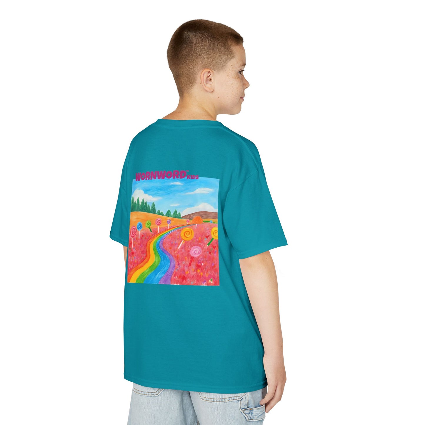 WORNWORD Kids Mid-Weight Tee - Rainbow Road “Follow the Candy Path!”