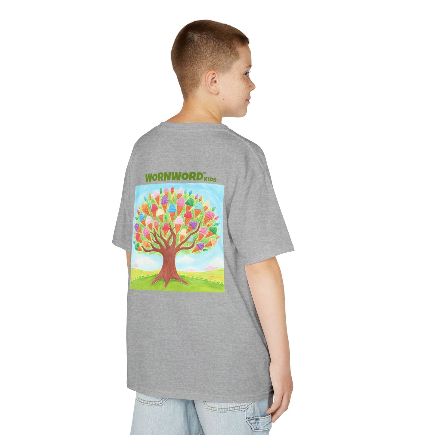WORNWORD Kids Mid-Weight Tee - Ice-Cream Tree “Sweet Dreams Grow Here!”