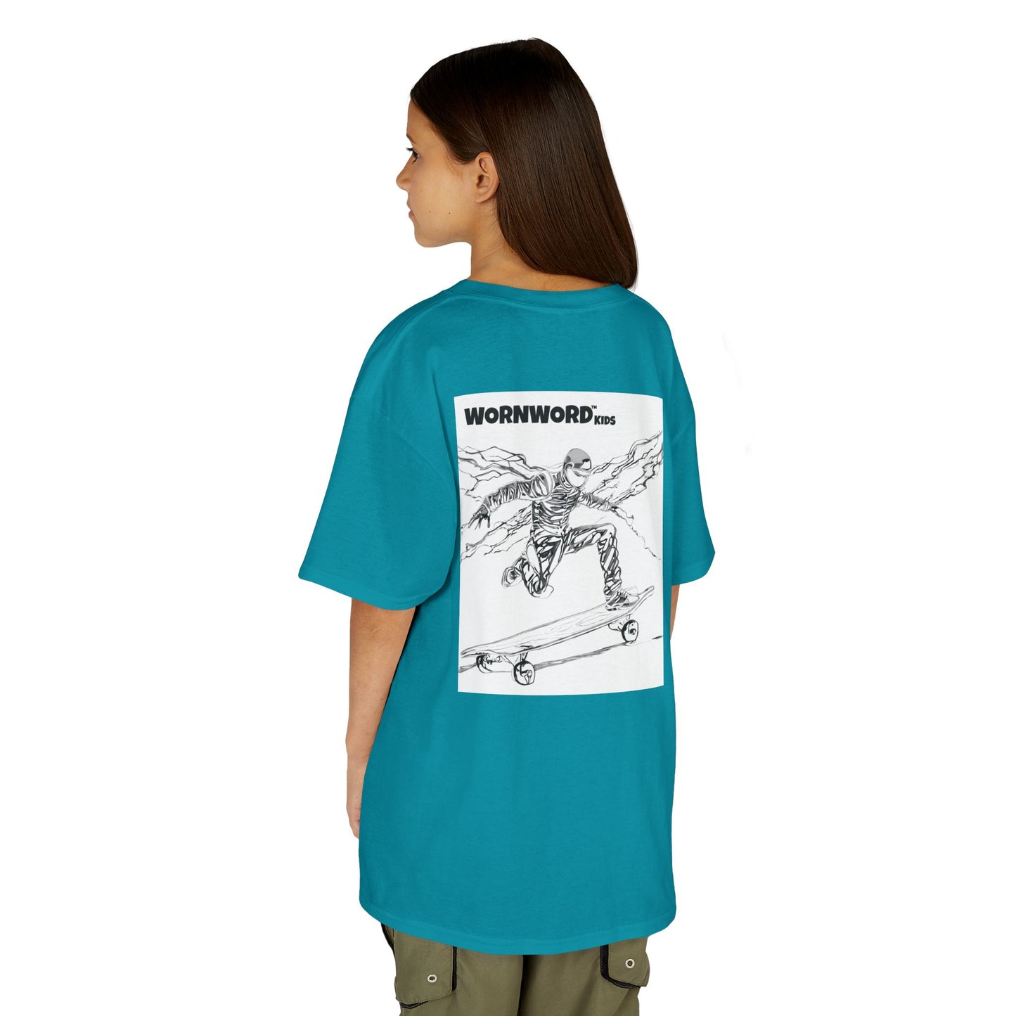 WORNWORD Kids™ Youth Mid-Weight Tee - Lightning Bolt "Charged Up and Rolling!"