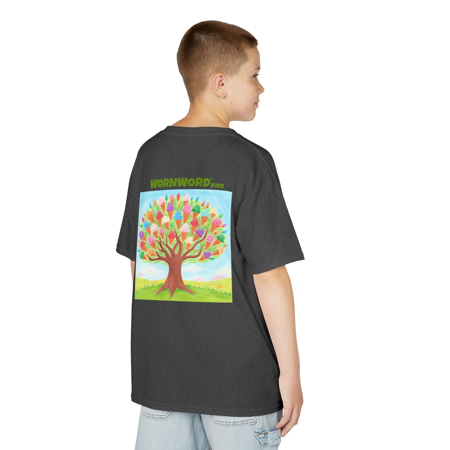 WORNWORD Kids Mid-Weight Tee - Ice-Cream Tree “Sweet Dreams Grow Here!”