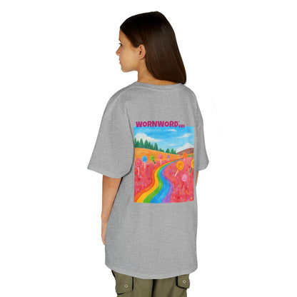 WORNWORD Kids Mid-Weight Tee - Rainbow Road “Follow the Candy Path!”