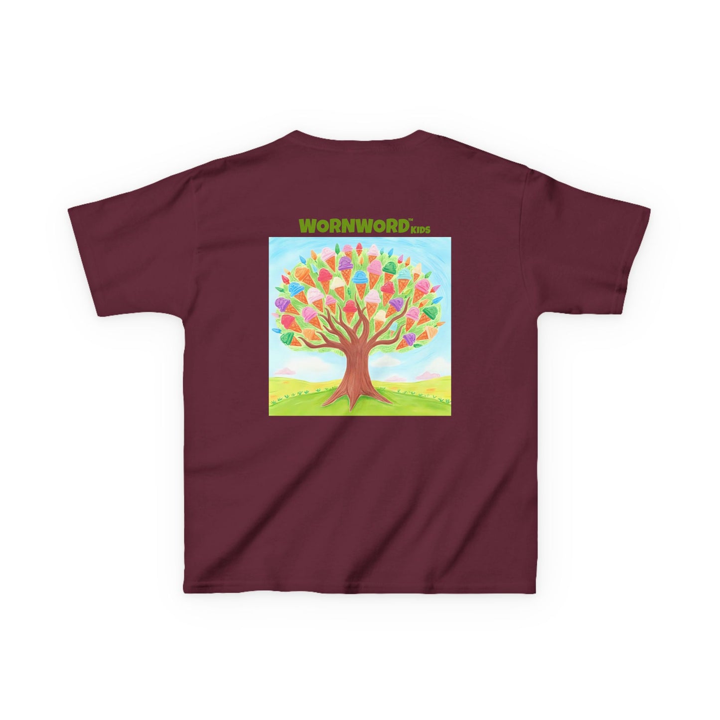 WORNWORD Kids Mid-Weight Tee - Ice-Cream Tree “Sweet Dreams Grow Here!”