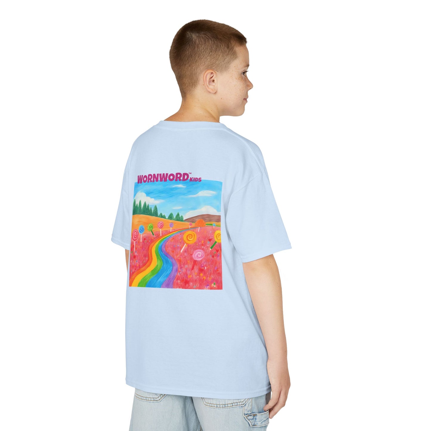 WORNWORD Kids Mid-Weight Tee - Rainbow Road “Follow the Candy Path!”