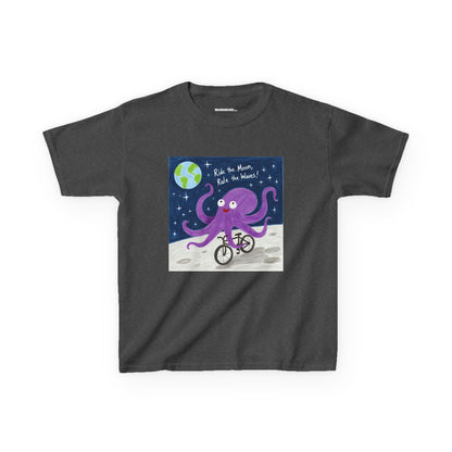 WORNWORD Kids Mid-Weight Tee - Octopus "Ride the Moon. Rule the Waves!"